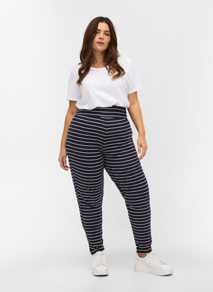Bawelniane spodnie, Blue Stripe, Model image number 0
