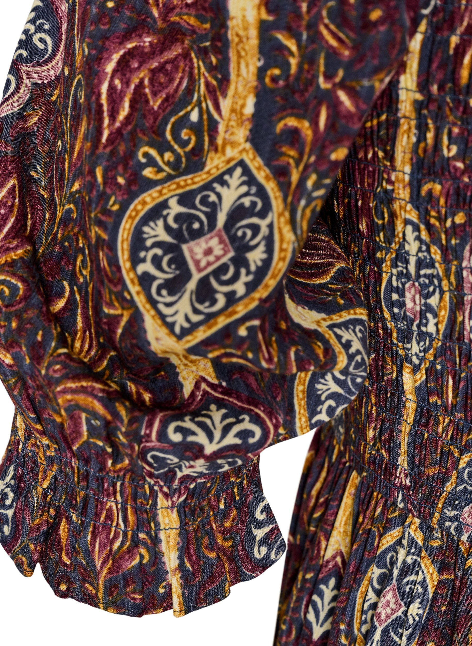 ZizziLetnia sukienka z wiskozy z nadrukiem paisley, Fioletowy, Packshot image number 3