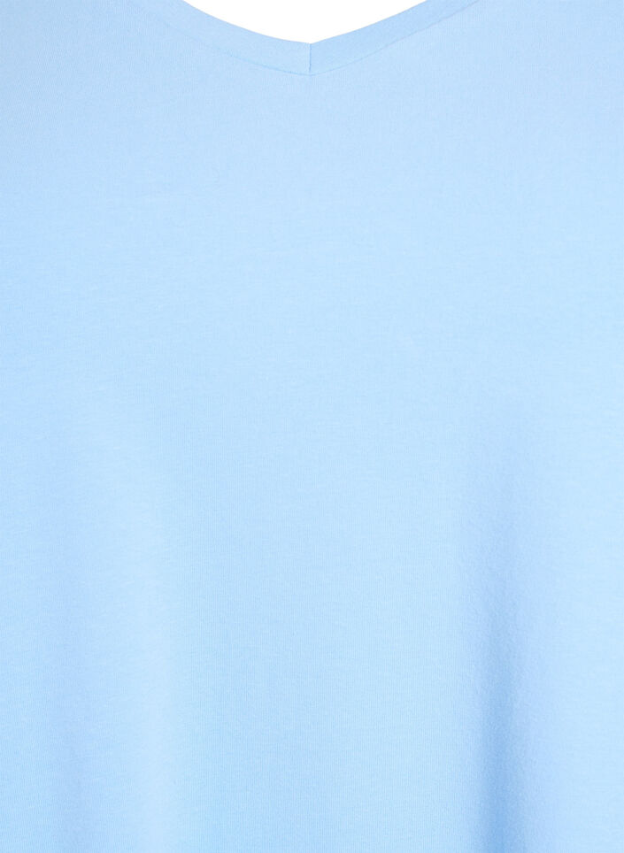 Podstawowa, gladka bawelniana koszulka, Niebieskie, Packshot image number 2