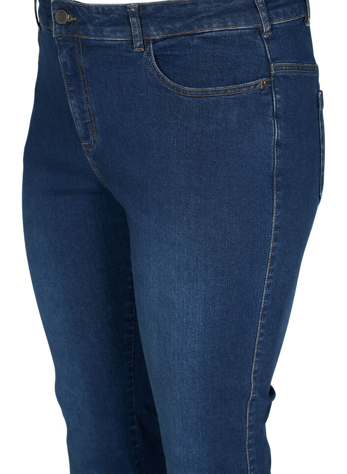 Jeansy Ellen typu bootcut z wysokim stanem, Dark blue, Packshot image number 2