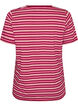 T-shirt w paski z bawelny organicznej, Czerwony, Packshot image number 1