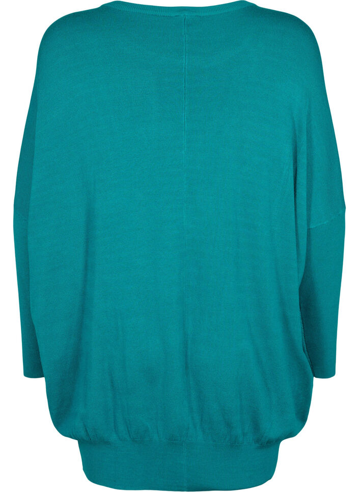 Dzianinowa tunika z mieszanki wiskozy, Deep Lake, Packshot image number 1