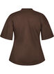 T-shirt z drapowaniem, Brązowy, Packshot image number 1