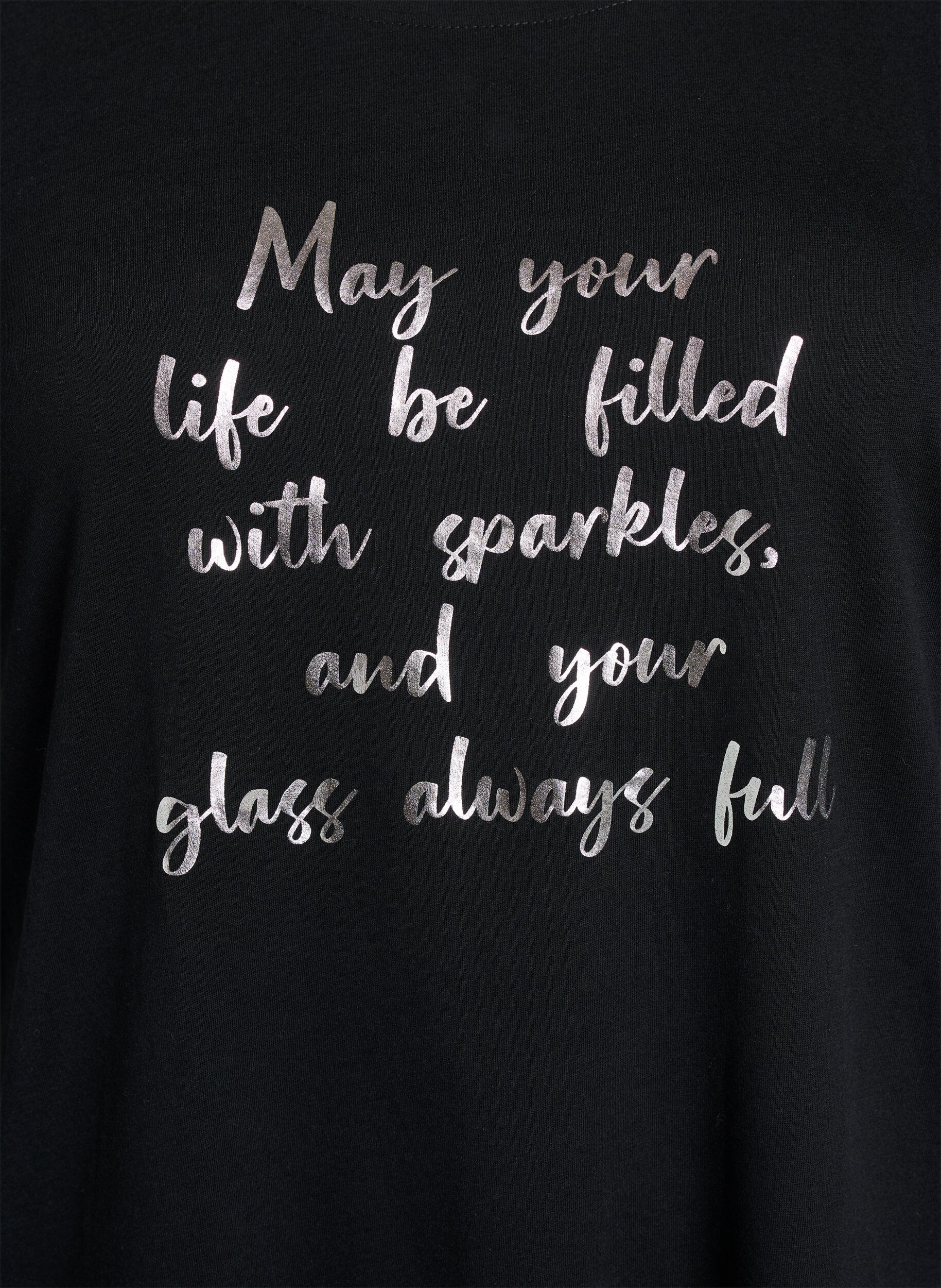 Zizzi FLASH - T-shirt z nadrukiem, Czarne, Packshot image number 2