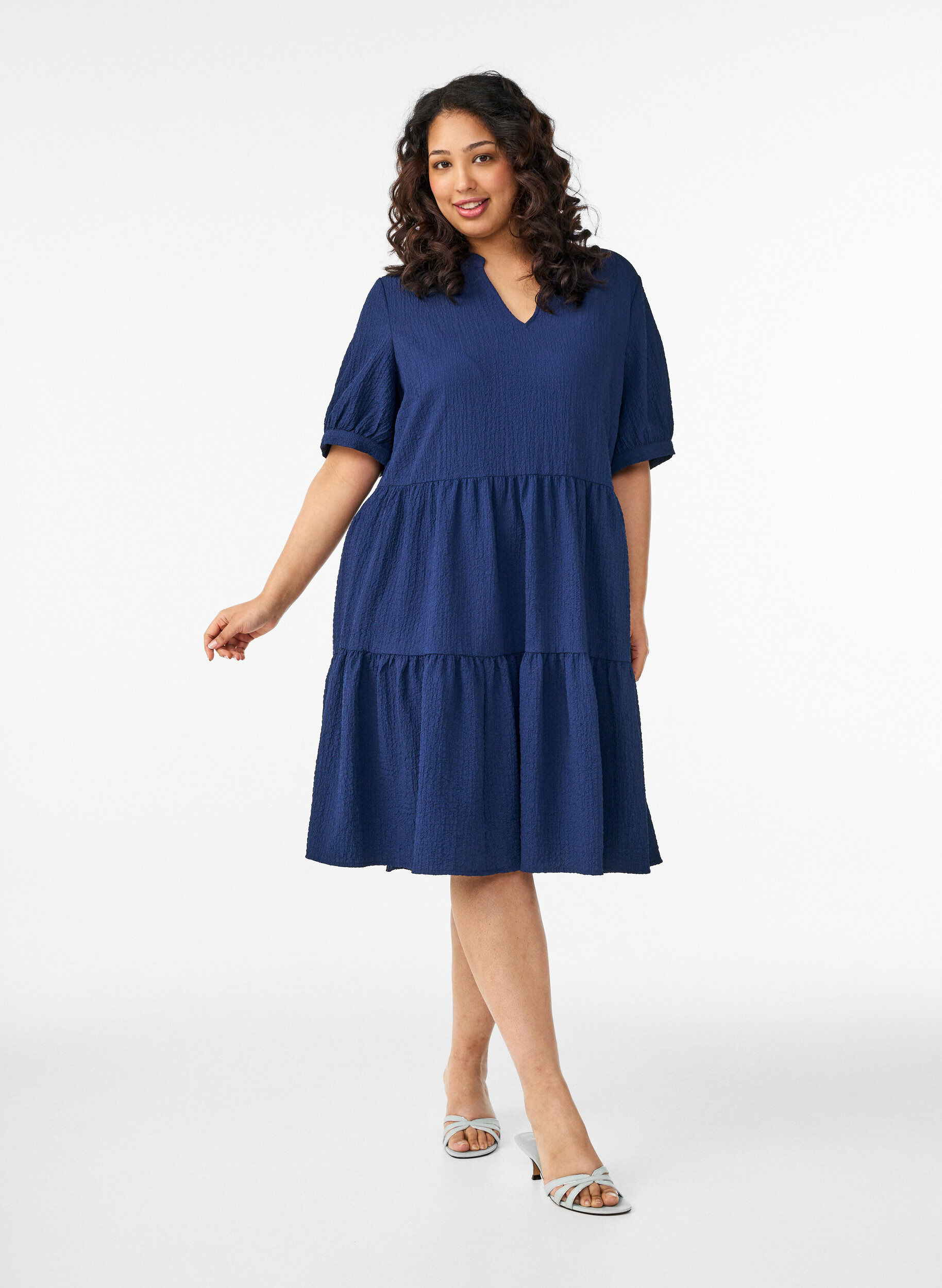 ZizziKr&oacute;tka sukienka o kroju A, Niebieskie, Model image number 1