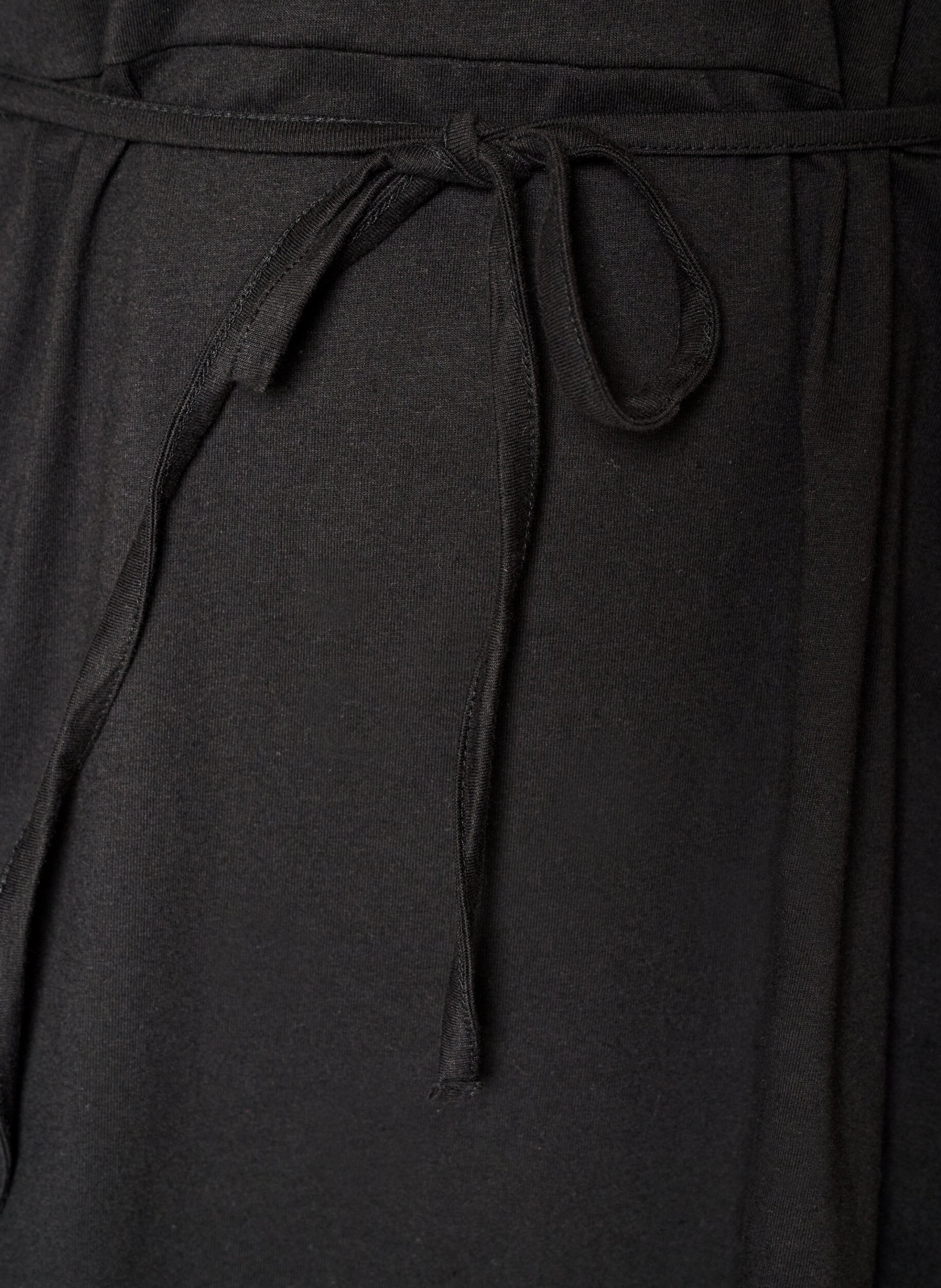 ZizziBawelniana sukienka z rekawami broderie anglaise i wiazaniem w talii, Zielony, Packshot image number 3