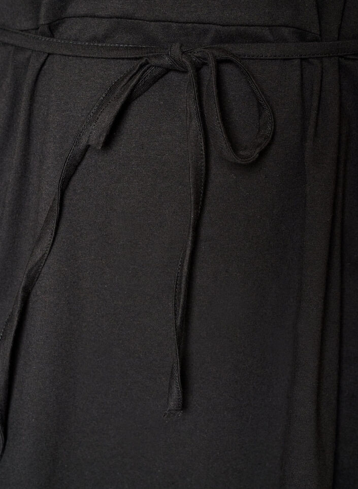 Bawelniana sukienka z rekawami broderie anglaise i wiazaniem w talii, Zielony, Packshot image number 3