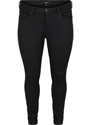 Super waskie jeansy Amy z wysokim stanem, Black, Packshot image number 0
