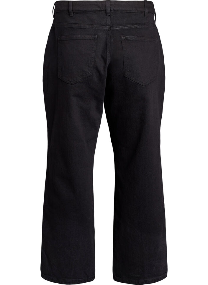 Luzne jeansy o skróconej dlugosci, Czarne, Packshot