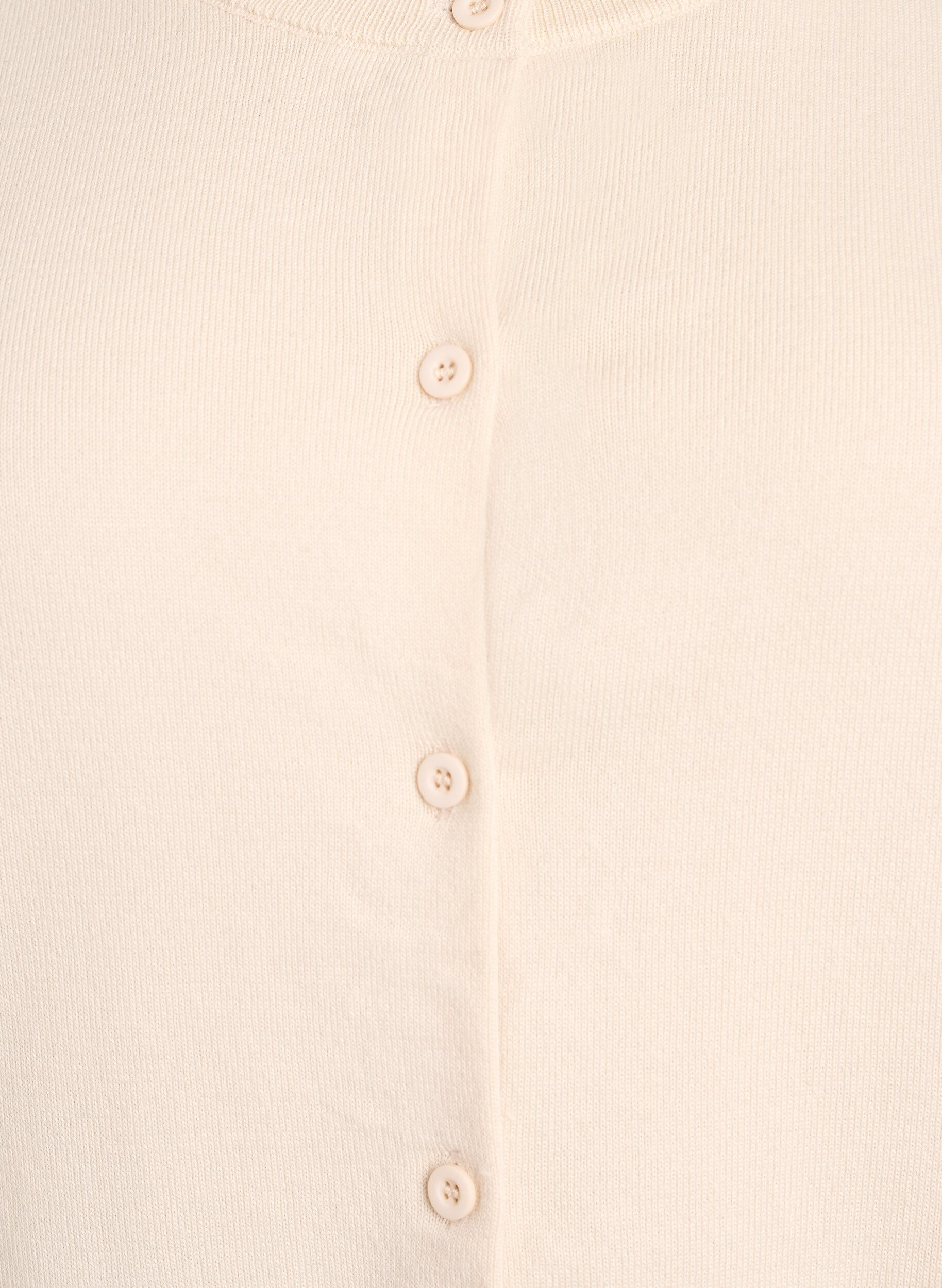 Zizzi FLASH &ndash; kardigan z drobnym splotem i okraglym dekoltem, Beżowy, Packshot image number 2