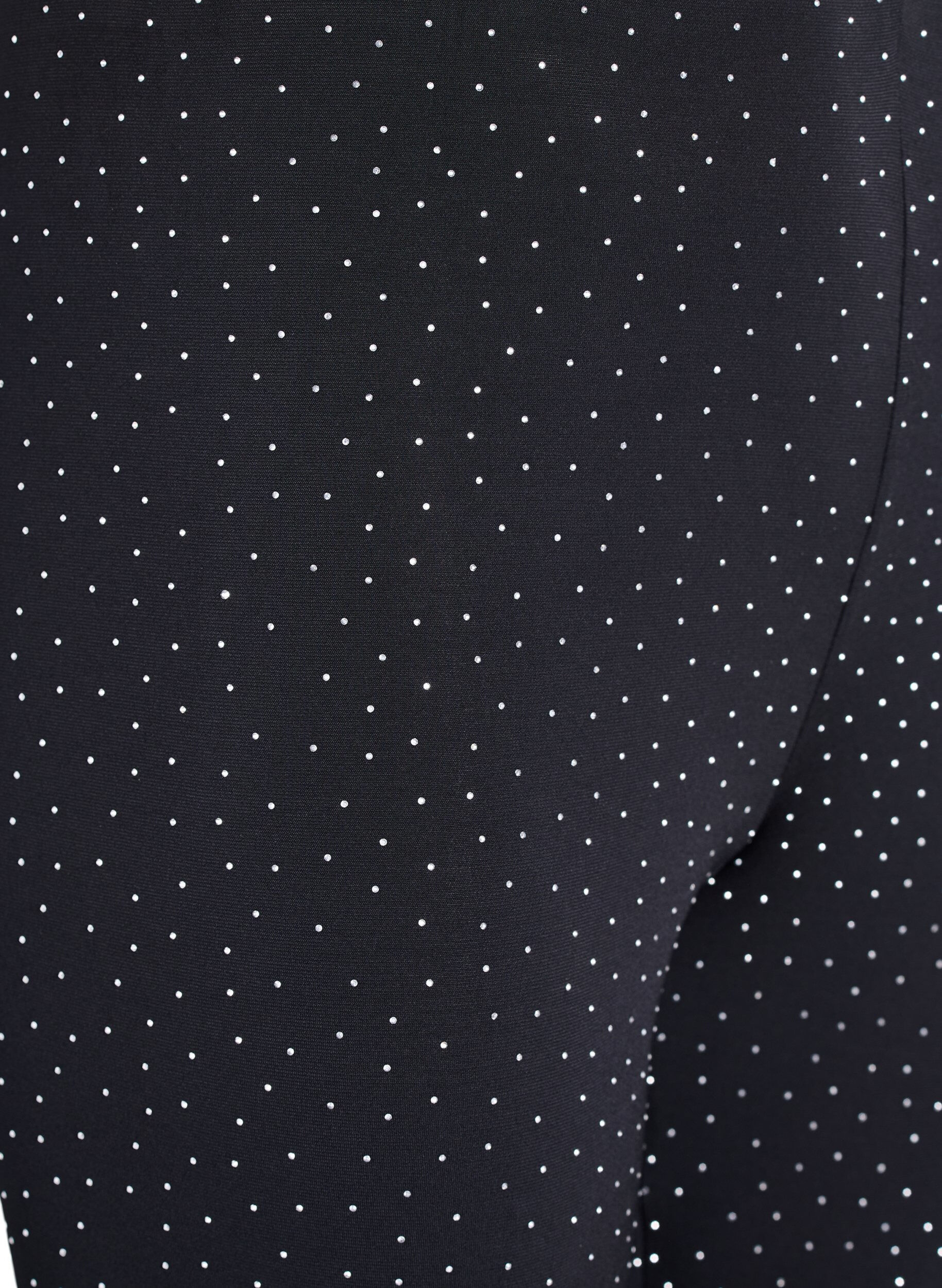 Zizzi Legginsy z krysztalkami, Czarne, Packshot image number 2