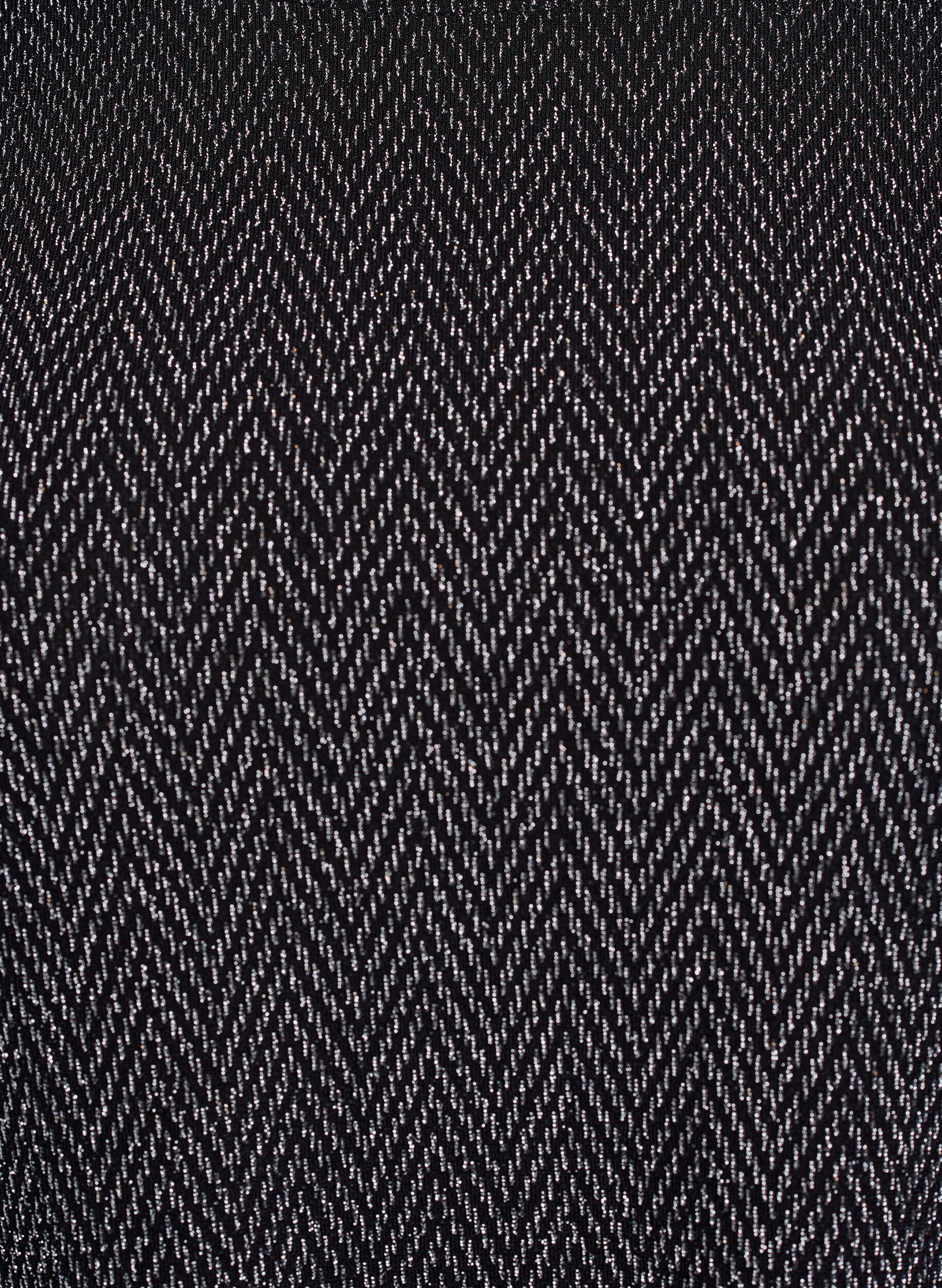 Zizzi Kr&oacute;tka sukienka z blyszczacym wzorem, Czarne, Packshot image number 2