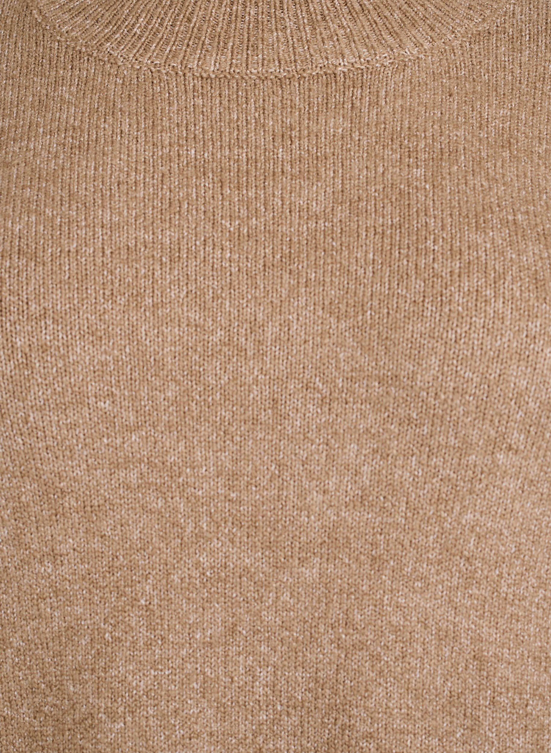 Zizzi Dzianinowa sukienka z kontrastowymi szwami, Brązowy, Packshot image number 2