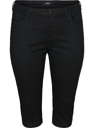 Amy capri jeans z wysokim stanem i bardzo dopasowanym krojem, Black, Packshot image number 0