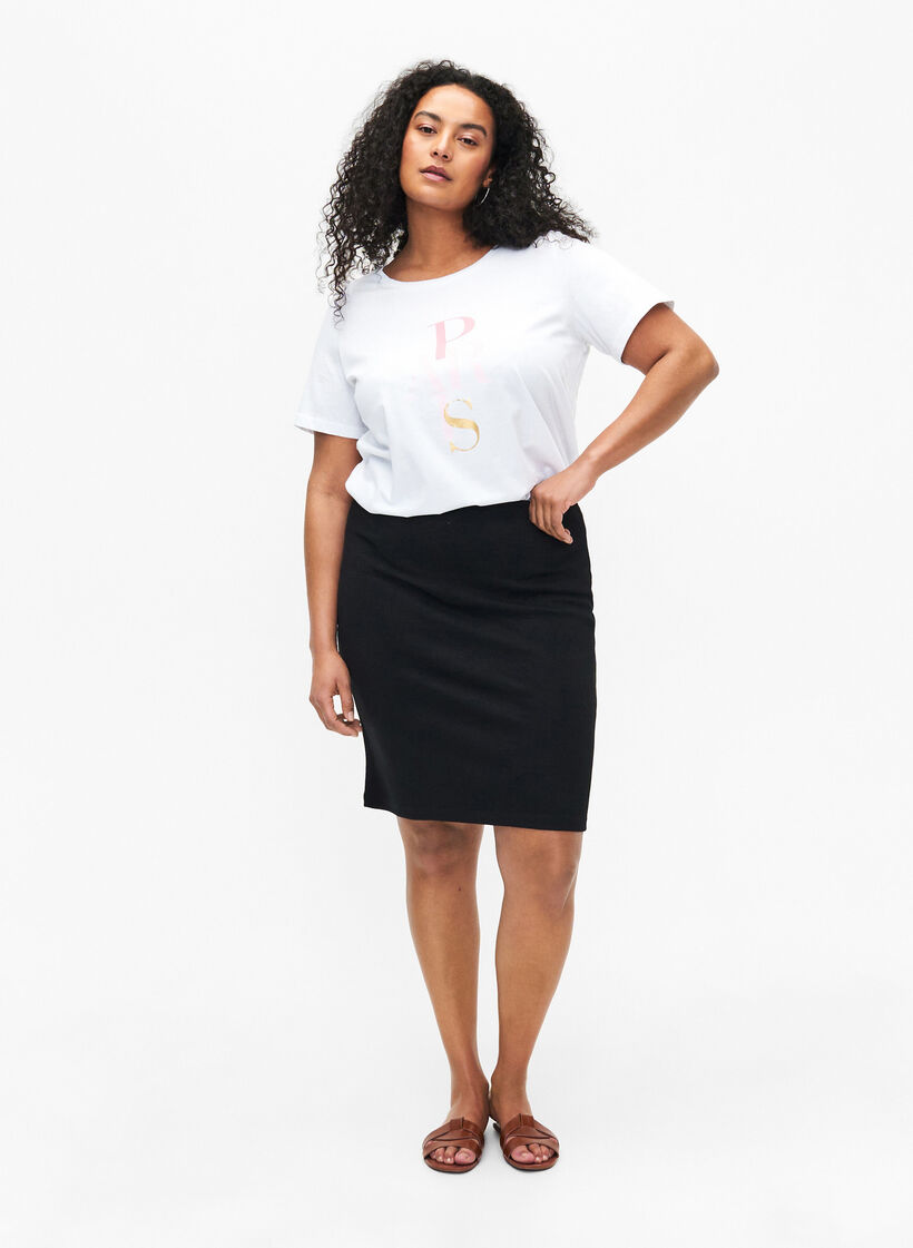 Bawelniana koszulka z nadrukiem tekstowym, B. White w. Paris, Model image number 2