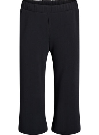 Luzne spodnie o dlugosci 7/8, Czarne, Model