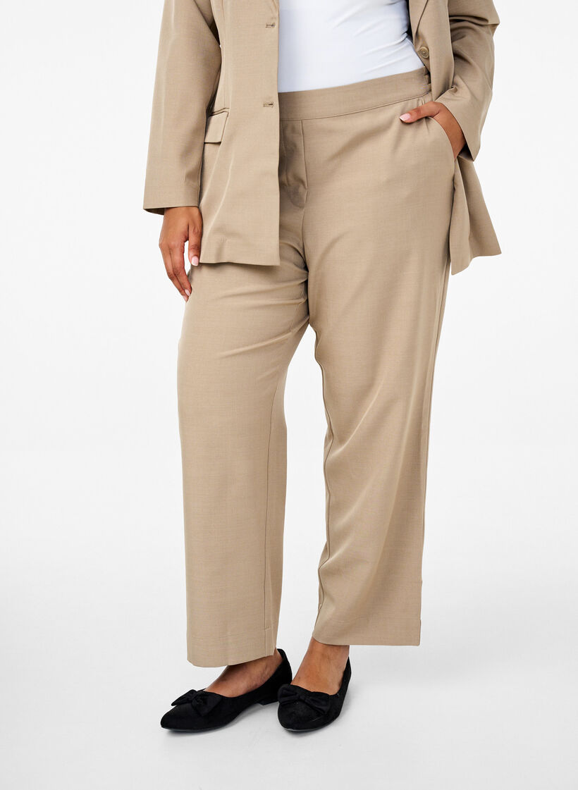 FLASH – Luzne spodnie z kieszeniami, Weathered Teak Mel, Model image number 2