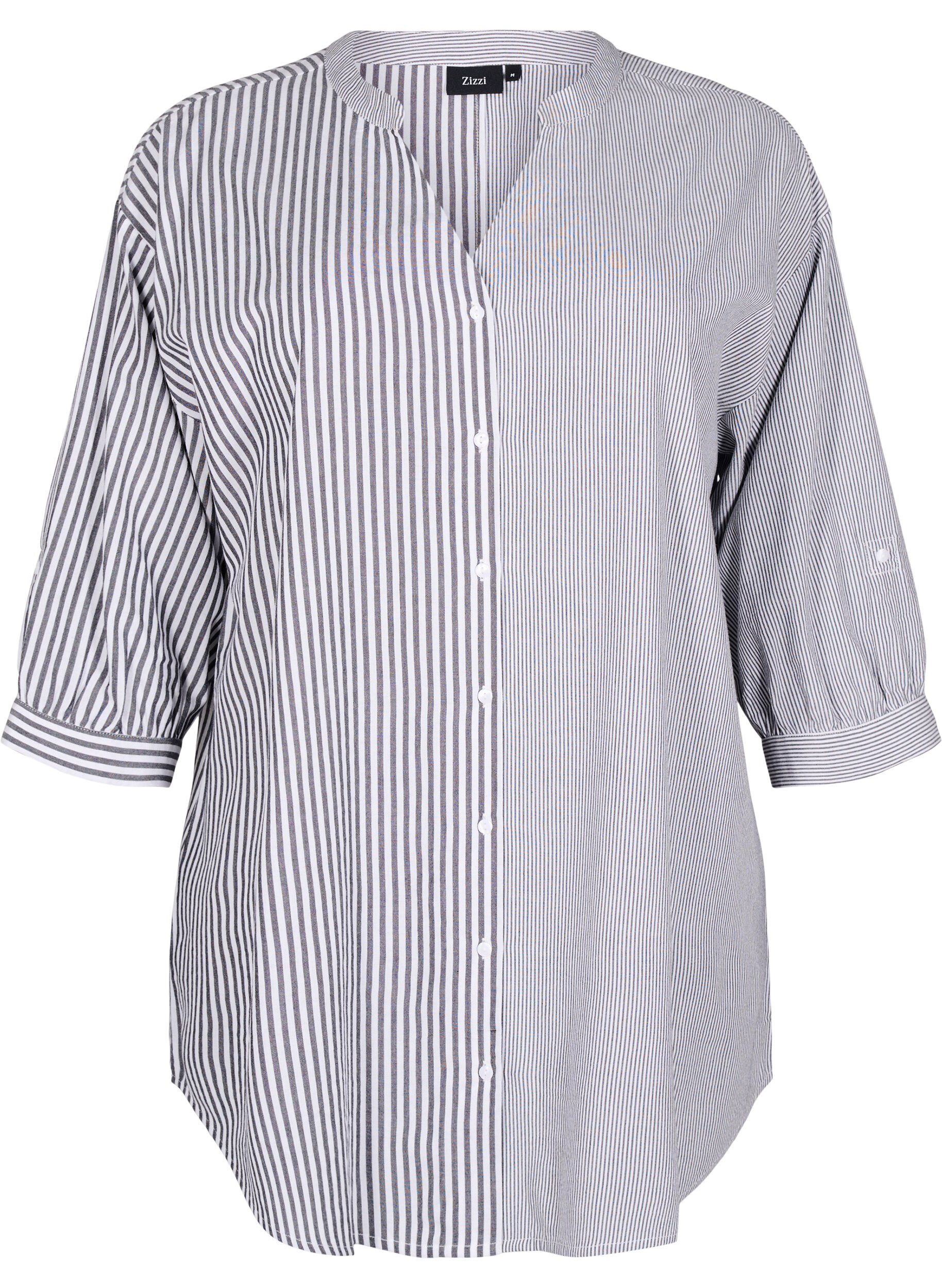 Pasiasta tunika z rekawami 3/4