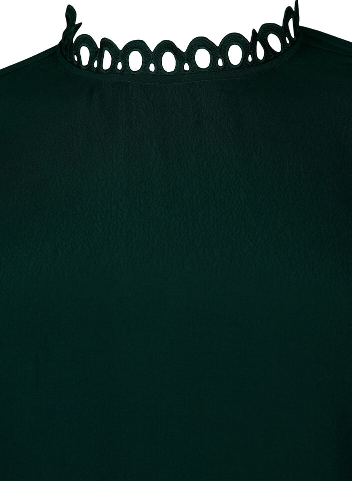 Wiskozowa bluzka z szydelkowymi rekawami, Scarab, Packshot image number 2