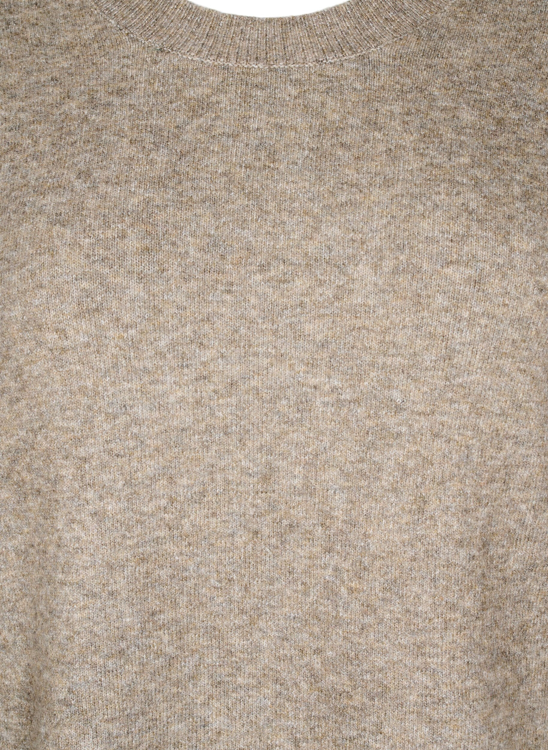 Zizzi Sukienka dzianinowa z rozcieciami, Walnut Mel., Packshot image number 2