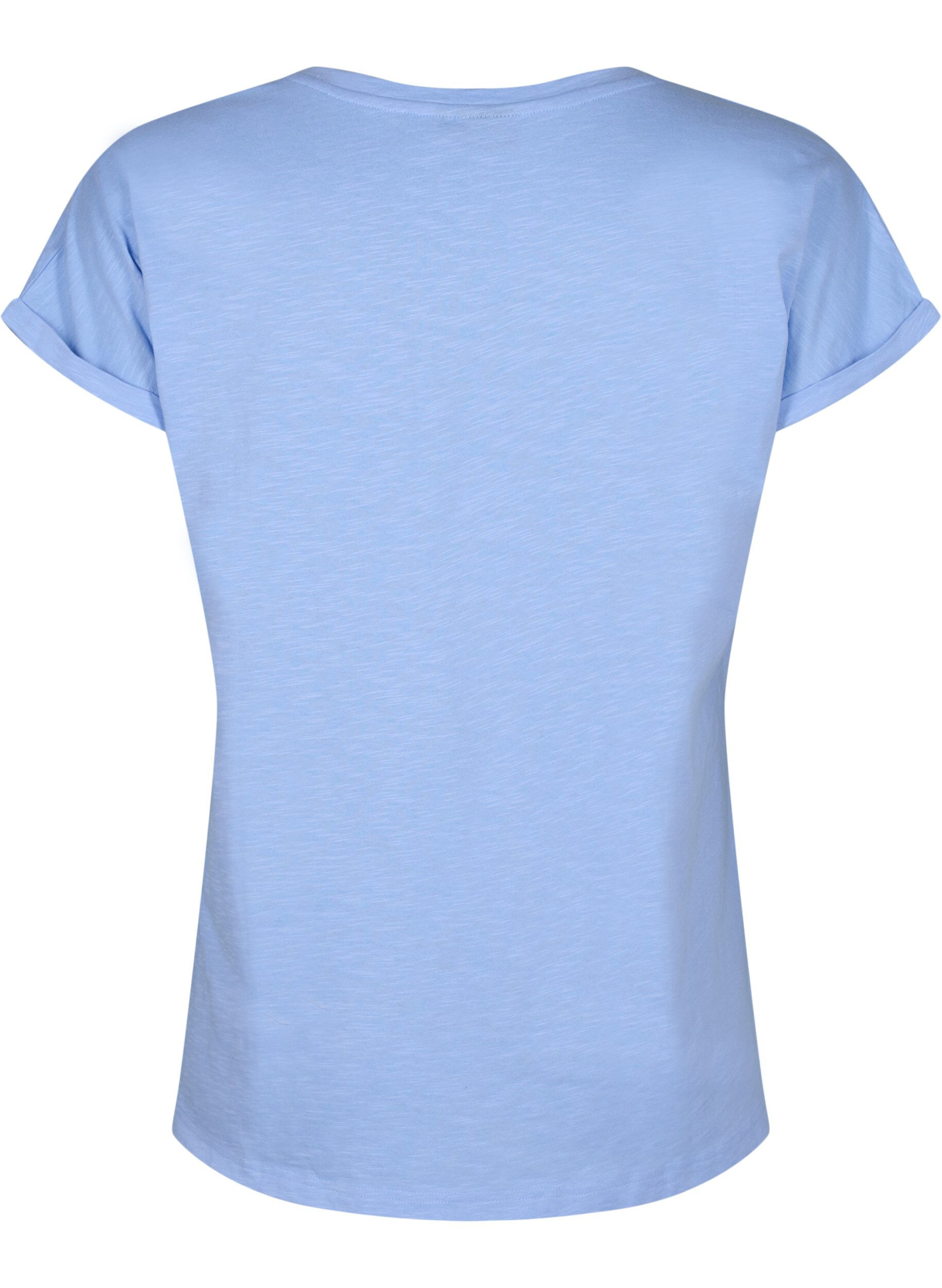 Zizzi Koszulka z organicznej bawelny z nadrukiem, Serenityw.Navy Print, Packshot image number 1