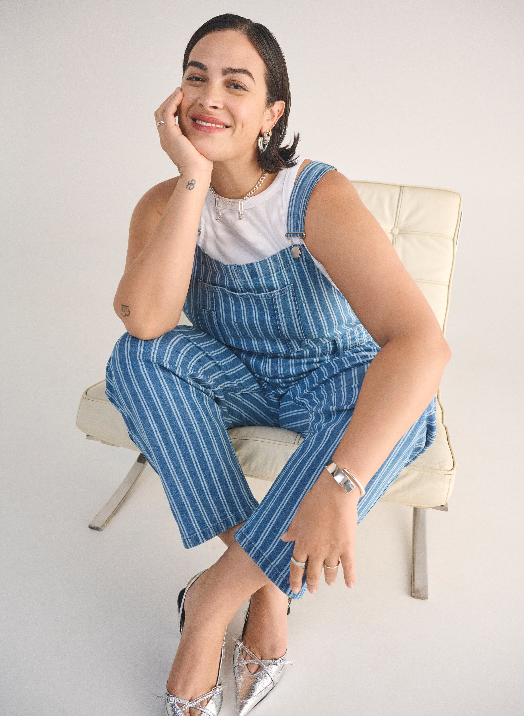 Zizzi Ogrodniczki jeansowe, Niebieskie, Image image number 0