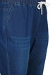 Jeansowe joggery z kieszeniami, Niebieskie, Packshot image number 2