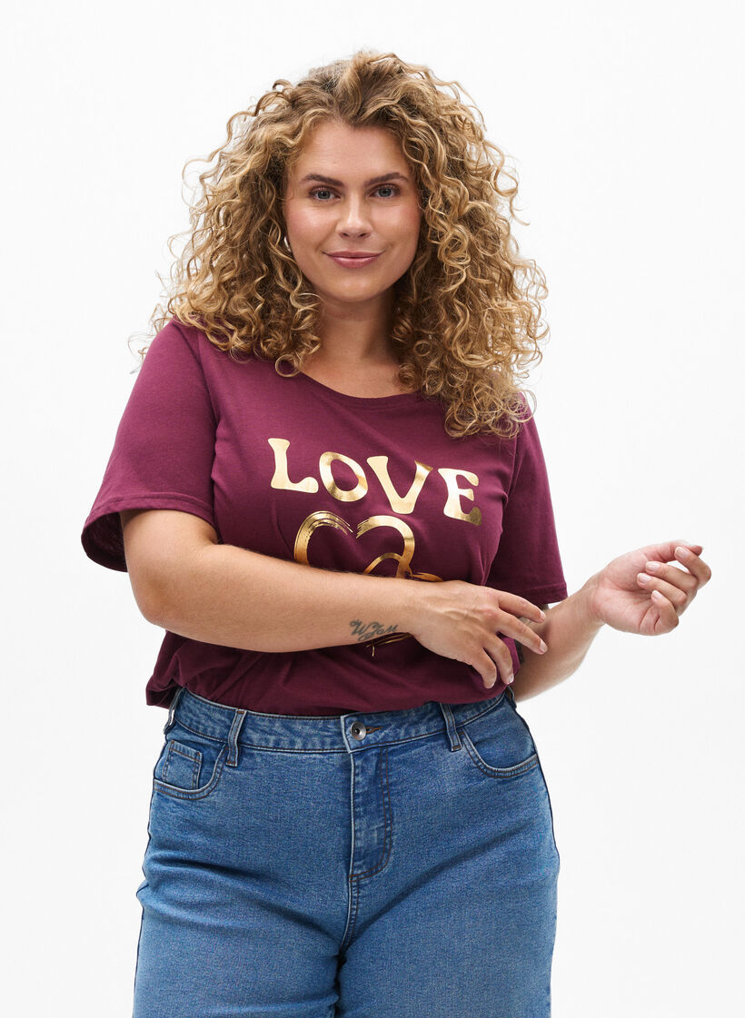 Koszulka z nadrukiem, Czerwony, Model image number 0