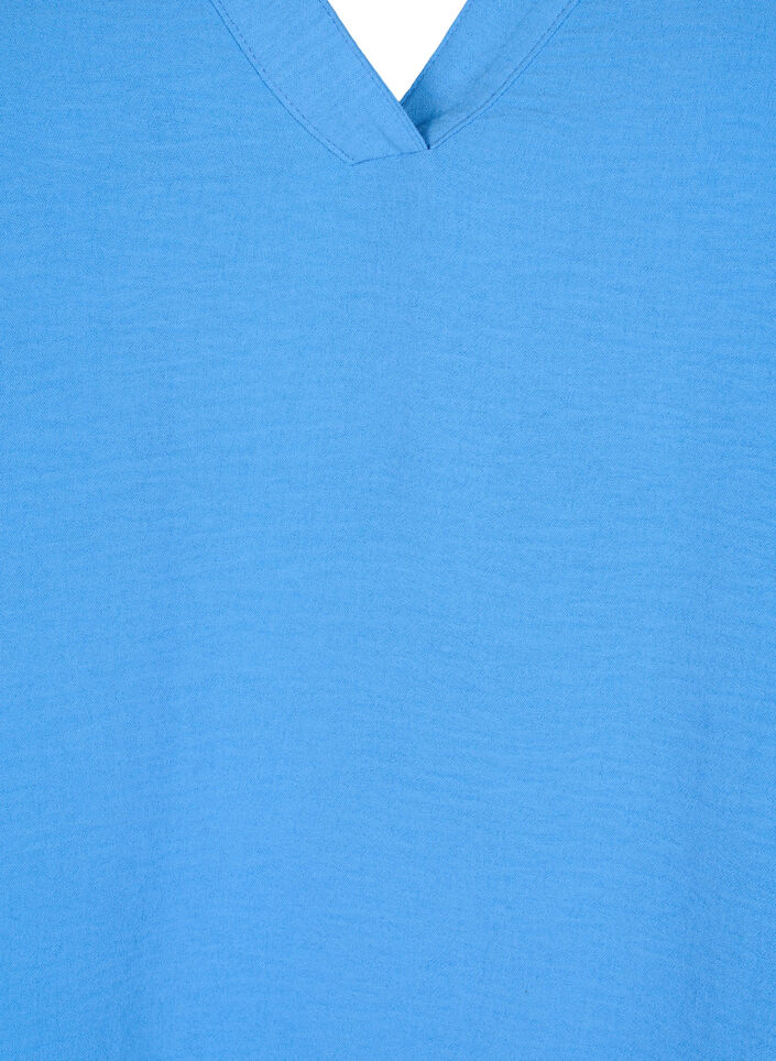 Top bez rekaw&oacute;w z marszczeniami, Niebieskie, Packshot image number 2