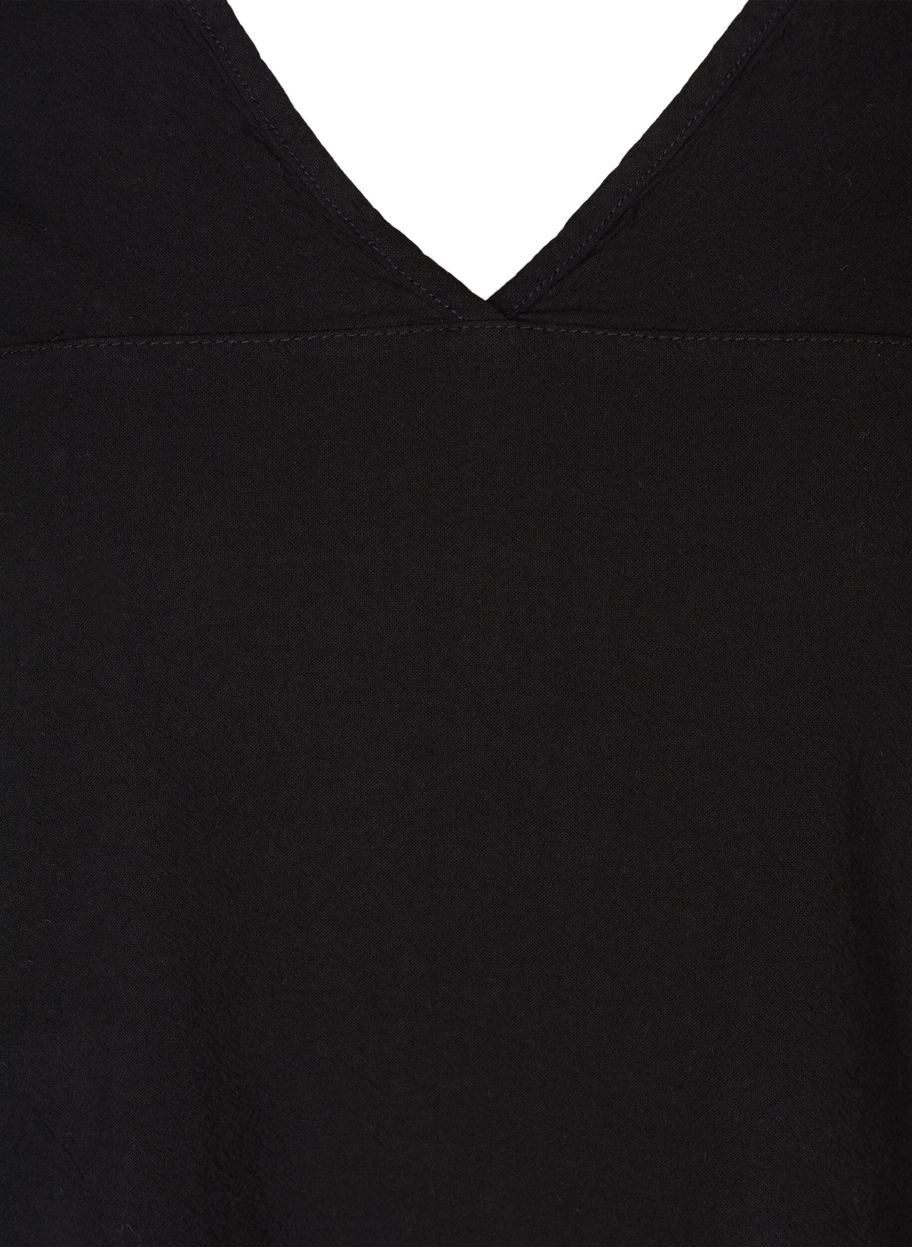 ZizziBawelniana sukienka z kr&oacute;tkim rekawem, Czarne, Packshot image number 2