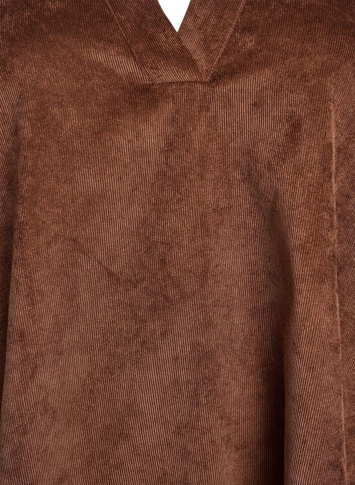 Krótka aksamitna sukienka z dlugimi rekawami, Brązowy, Packshot image number 2