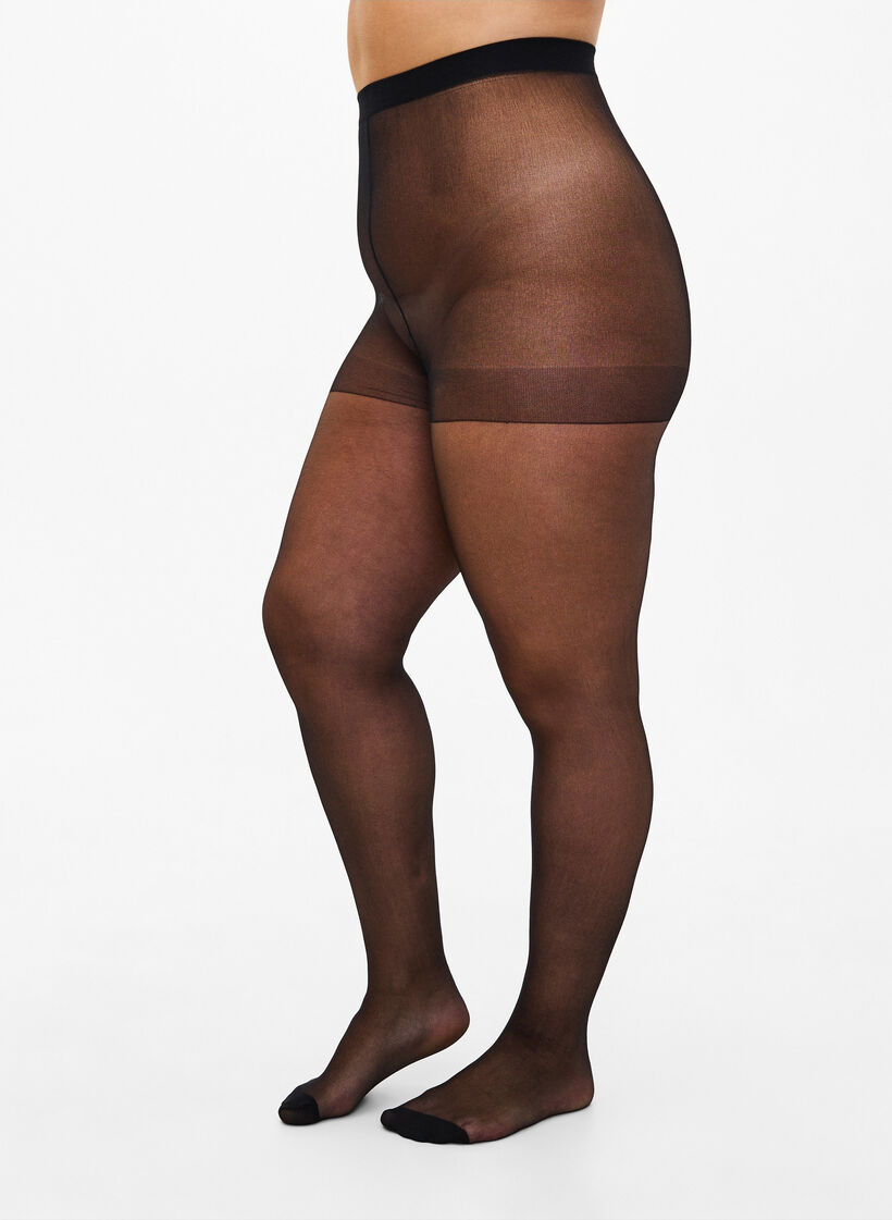 2-pack rajstopy o gestosci 20 DEN, Czarne, Model image number 0