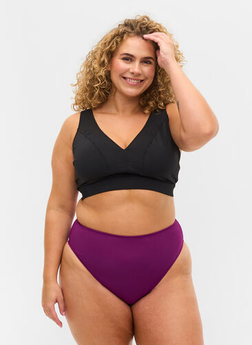  Dól bikini z wysokim stanem, Dark Purple, Model image number 0