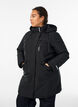 Hydrofobowa parka z kapturem i funkcjonalnymi detalami, Czarne, Model image number 0