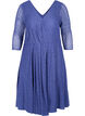 V-neck lace dress with 3/4 sleeves, Blue, Packshot image number 0