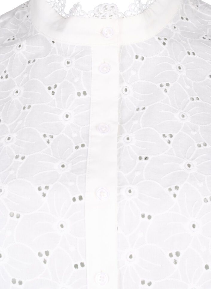 Kolnierzyk z haftu angielskiego, Bright White, Packshot image number 2