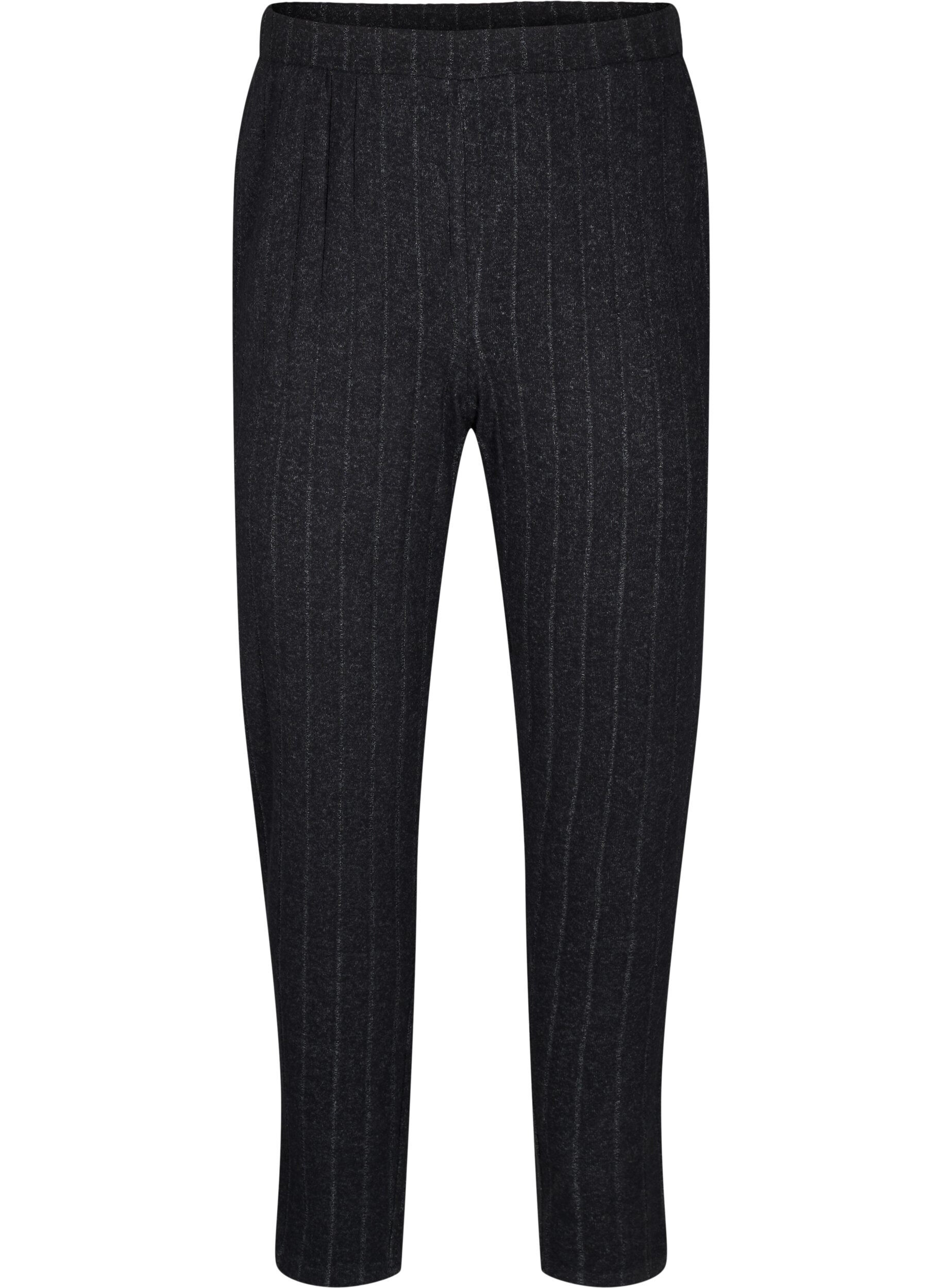 Zizzi Spodnie dresowe z kieszeniami, Czarne, Packshot image number 0