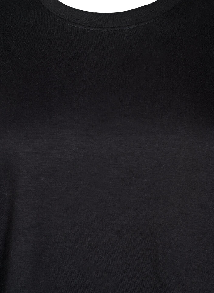 Bluza z okraglym dekoltem, Czarne, Packshot image number 2
