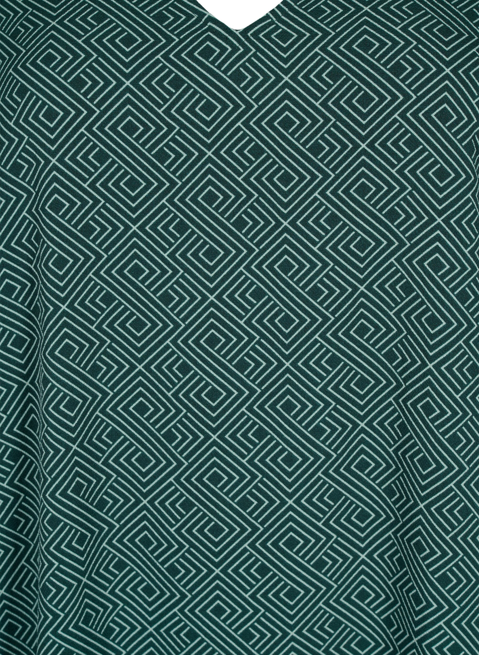 Zizzi Sukienka z dekoltem w serek i z nadrukiem, Scarab Graphic AOP, Packshot image number 2