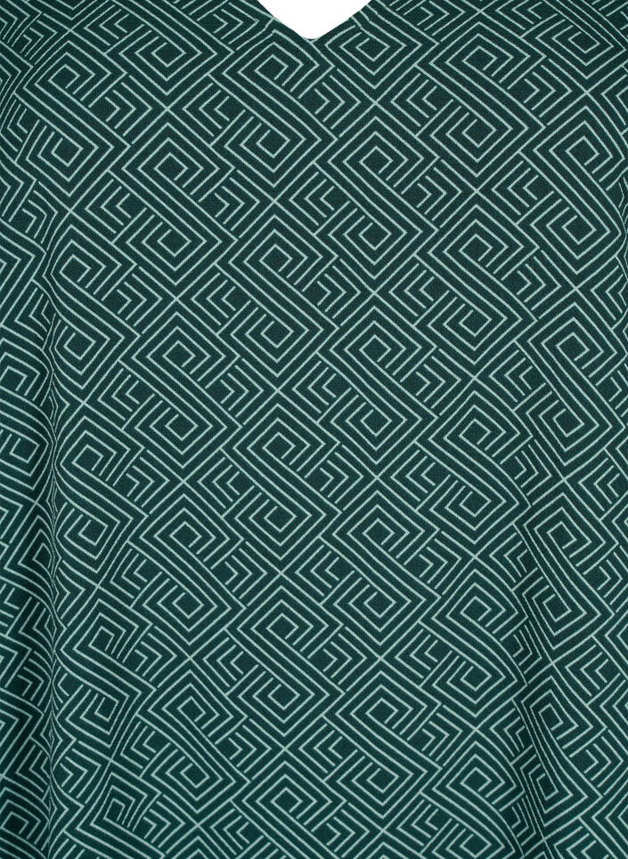 Sukienka z dekoltem w serek i z nadrukiem, Scarab Graphic AOP, Packshot image number 2