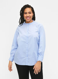 FLASH – koszula w prazki, Light Blue Stripe, Model