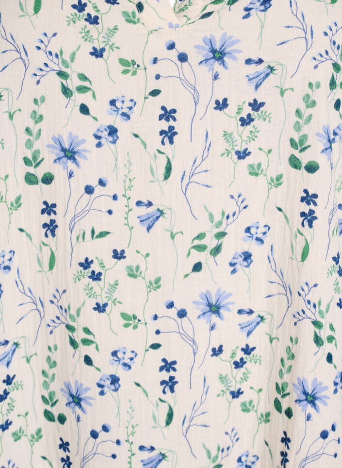 Kr&oacute;tka sukienka o linii A z bawelnianego muslinu, Beżowy, Packshot image number 2