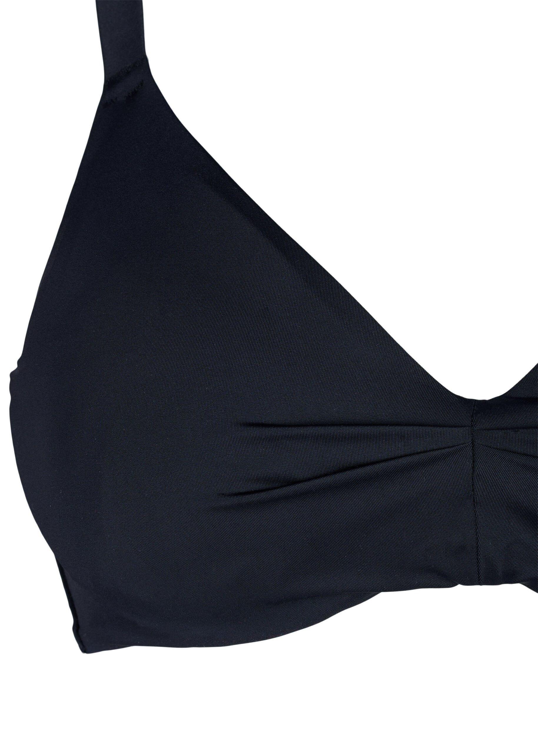 Zizzi Biustonosz bikini z fiszbinami i marszczeniami, Black, Packshot image number 2