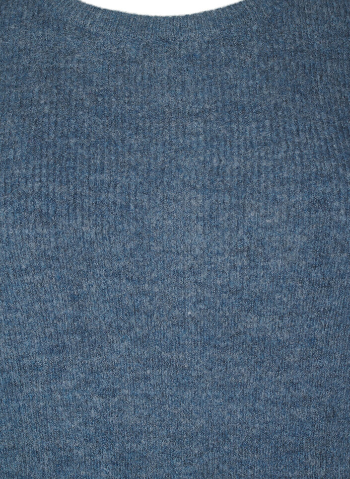 Melanzowy sweter z okraglym dekoltem, Bering Sea Mel., Packshot image number 2