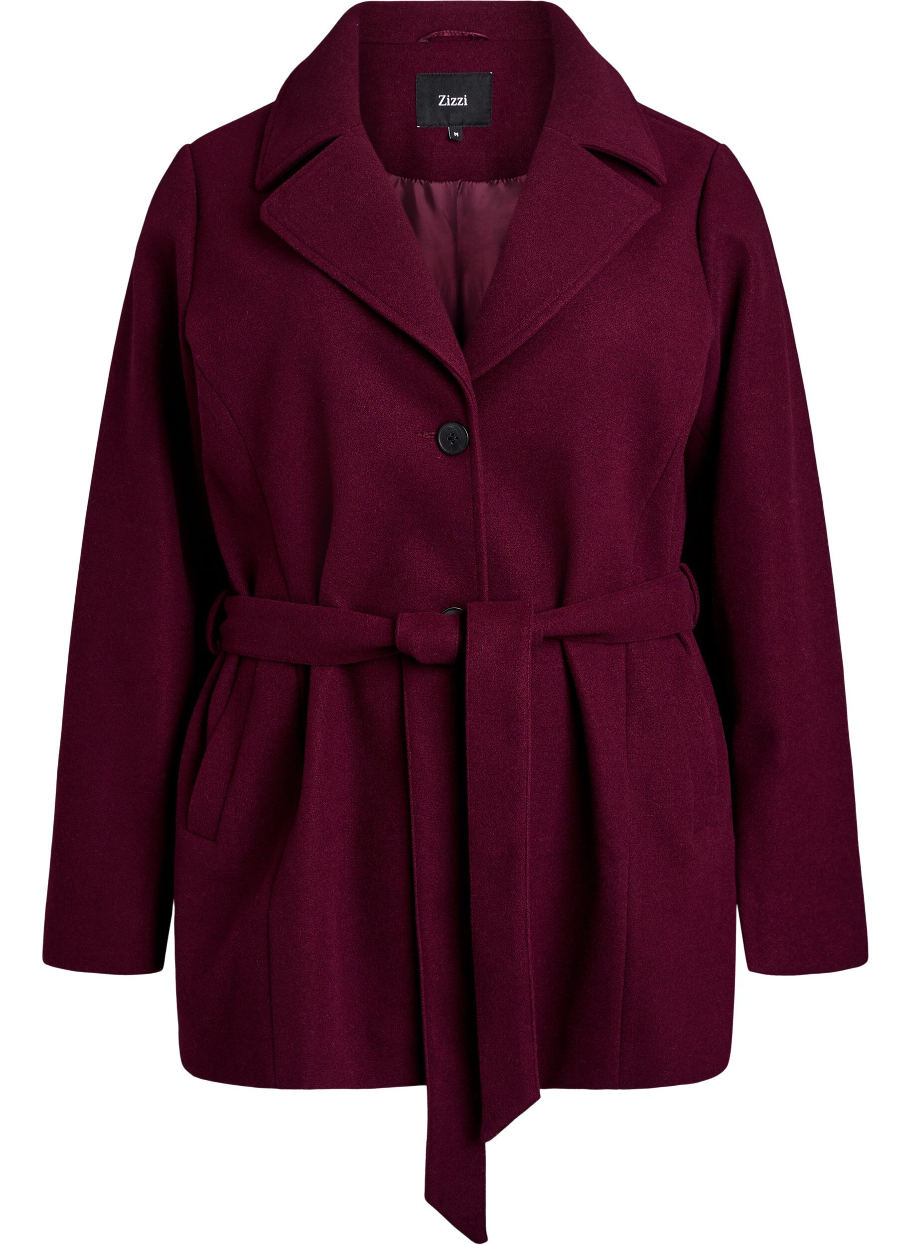 Kr&oacute;tki plaszcz z paskiem