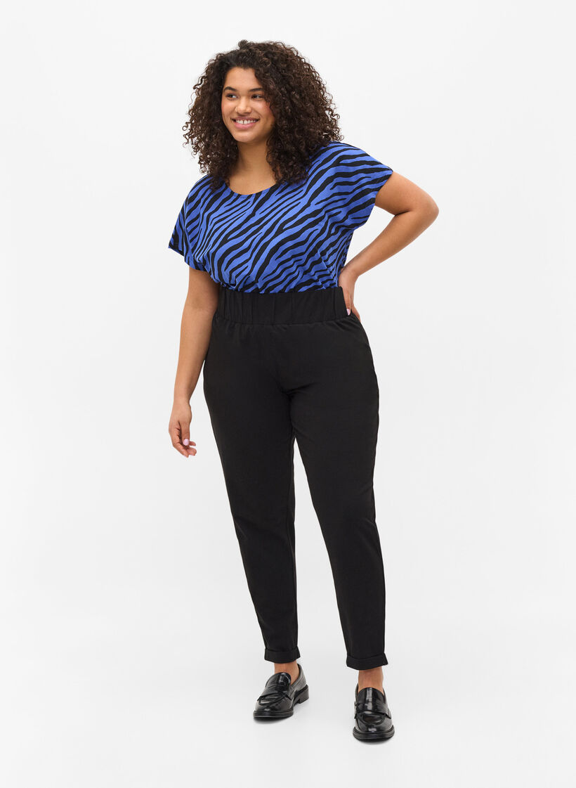 Bawelniane spodnie, Czarne, Model image number 1