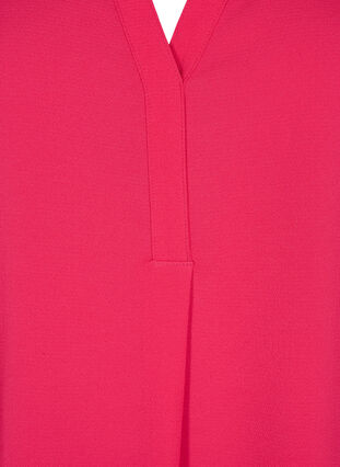 Bluzka z krótkim rekawem i dekoltem w serek, Bright Rose, Packshot image number 2