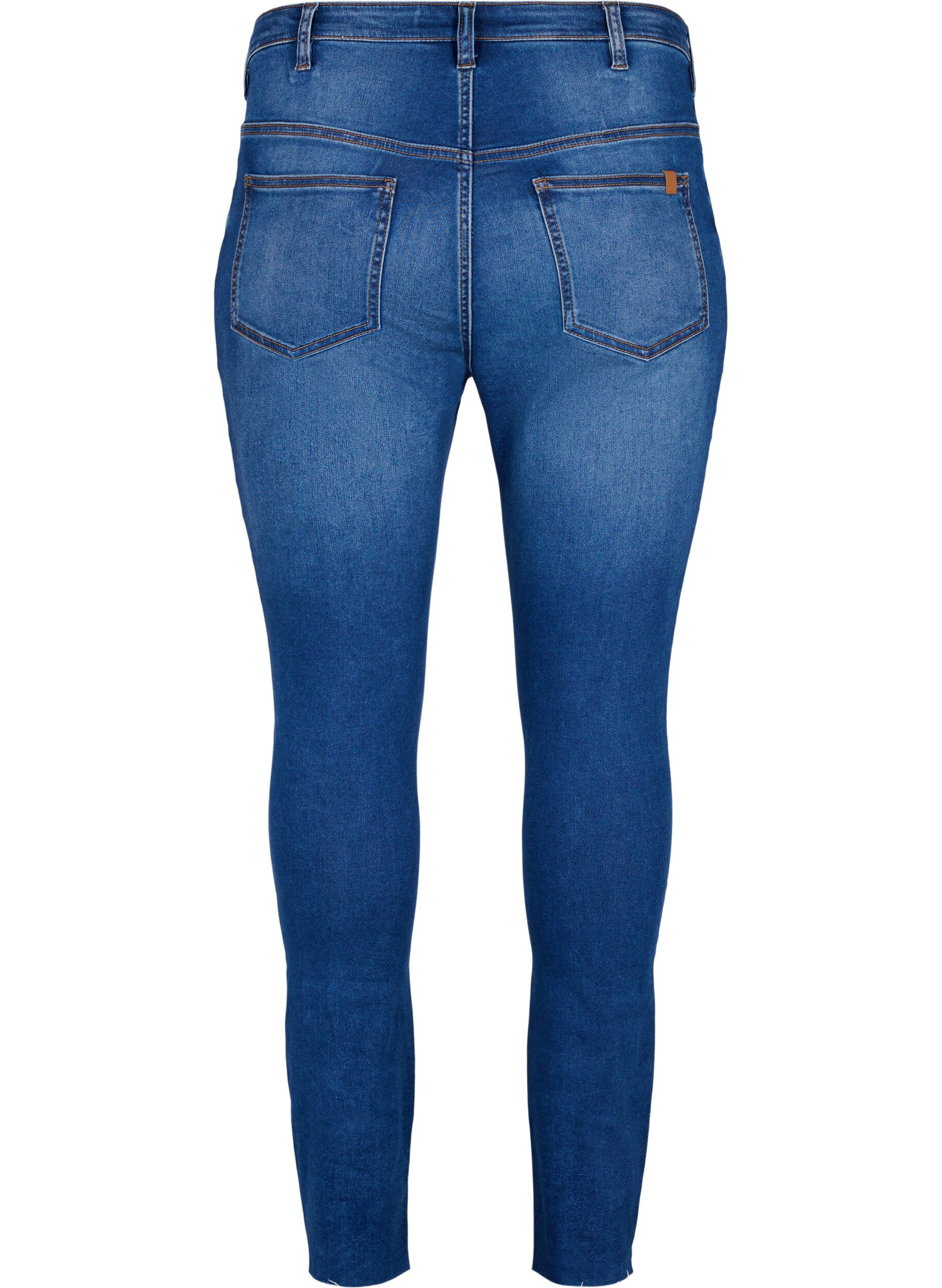 Zizzi  Jeansy Amy z wysokim stanem i guzikami, Blue denim, Packshot image number 1