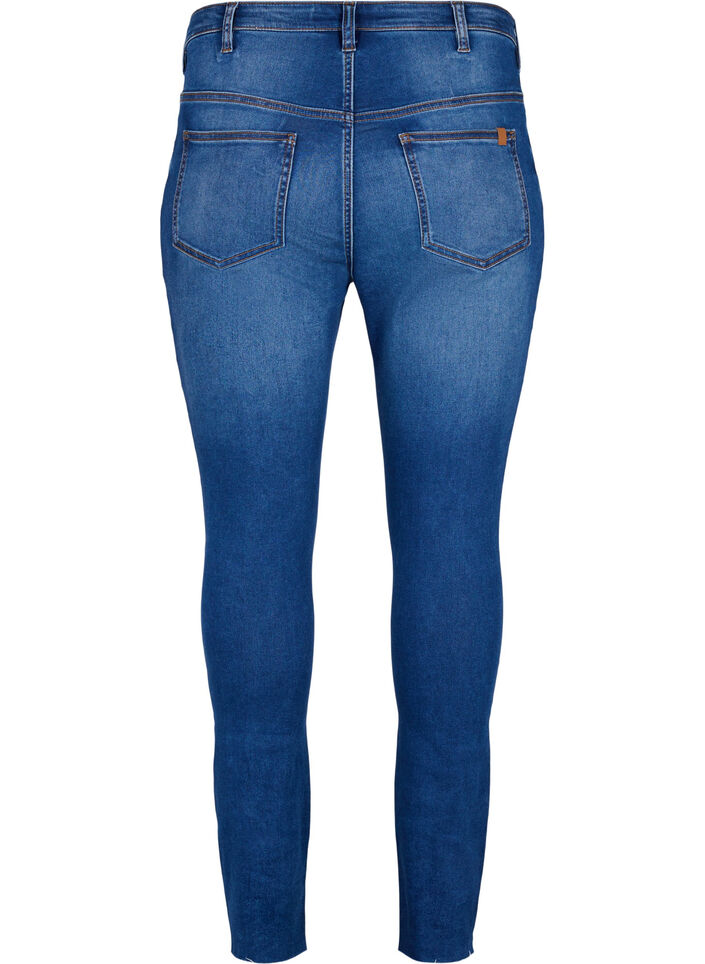  Jeansy Amy z wysokim stanem i guzikami, Blue denim, Packshot image number 1
