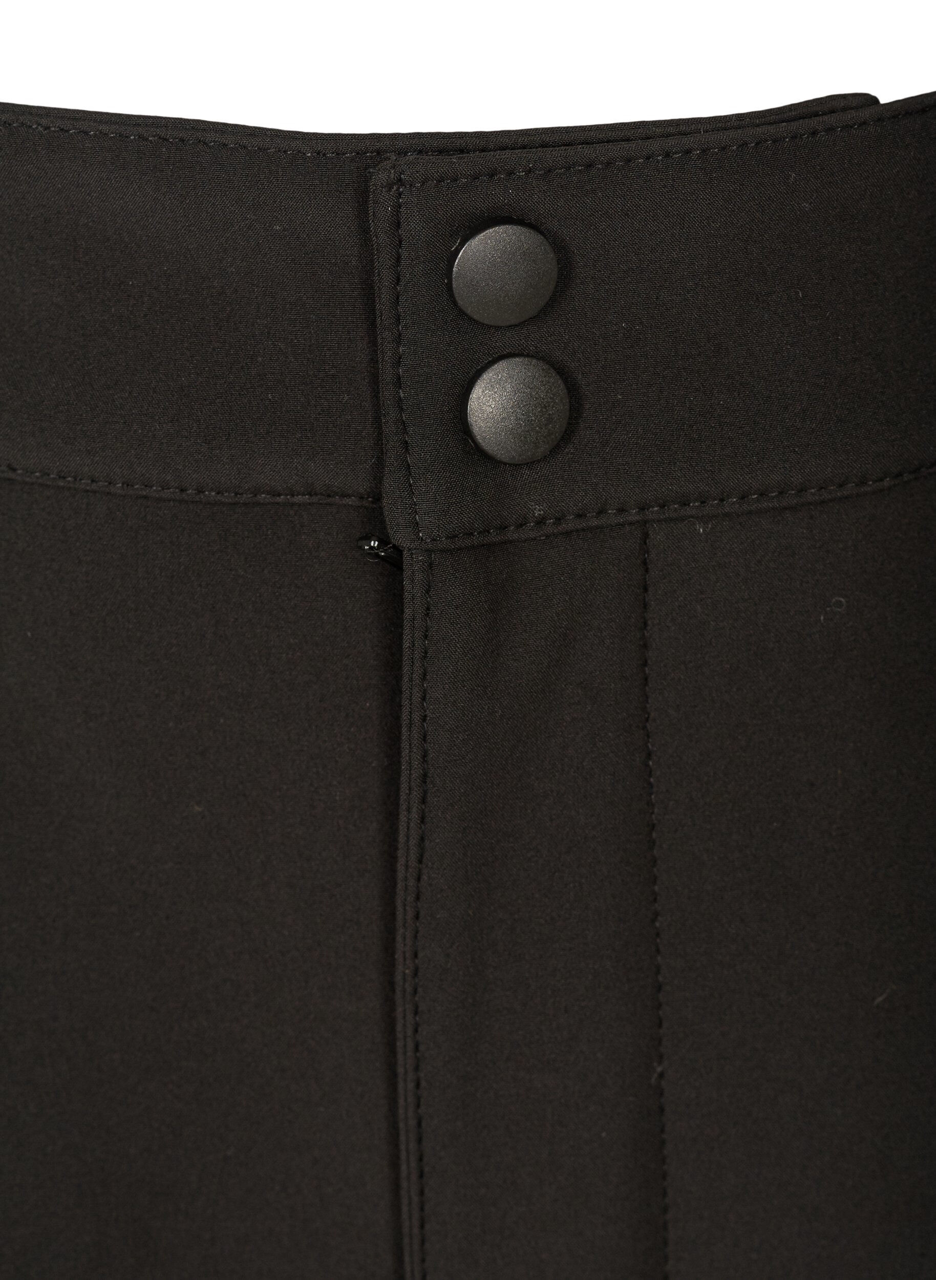 ZizziSoftshellowe spodnie z regulowanym rzepem, Czarne, Packshot image number 2